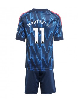 Arsenal Gabriel Martinelli #11 Replika Borta Kläder Barn 2025-26 Kortärmad (+ byxor)